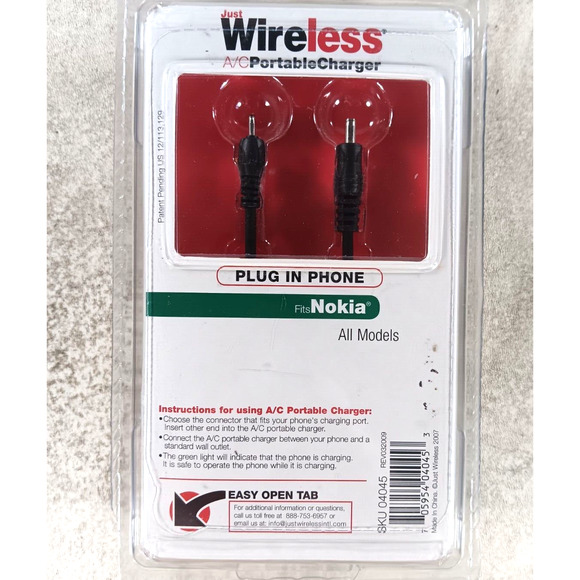 Just Wireless AC Portable Charger NEW Fits NOKIA All Models - Picture 2 of 3